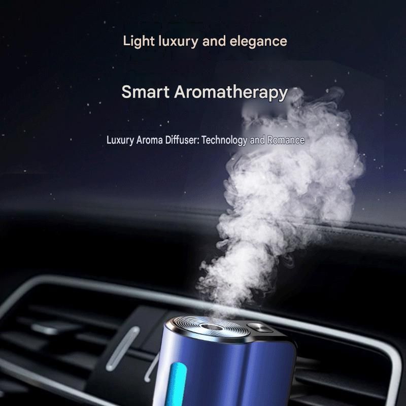 2 pcs Car interior essentials set-Silvery Car Air Vent Aroma Diffuser & Black Hanging Storage Bin- hanging storage container that is convenient to use and Compact
