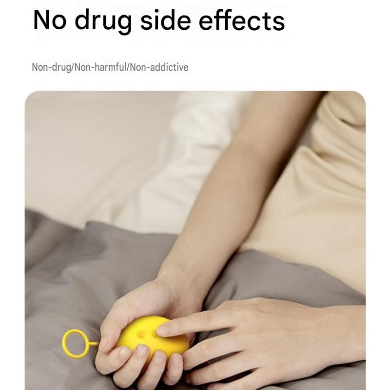 Yellow Portable Handheld Sleep Aid Device - CES Microcurrent Relaxation Tool with 5 Intensity Levels, USB-C Rechargeable ABS Shell for Stress Relief and Bedtime Routine