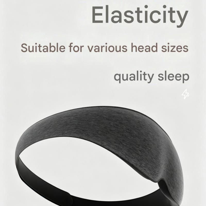 Grey 3D Contoured Sleep Mask with Integrated Earplugs - Zero Pressure Eye Cover, Light Blocking, Noise Reduction, Breathable Milk Silk for Travel and Nap