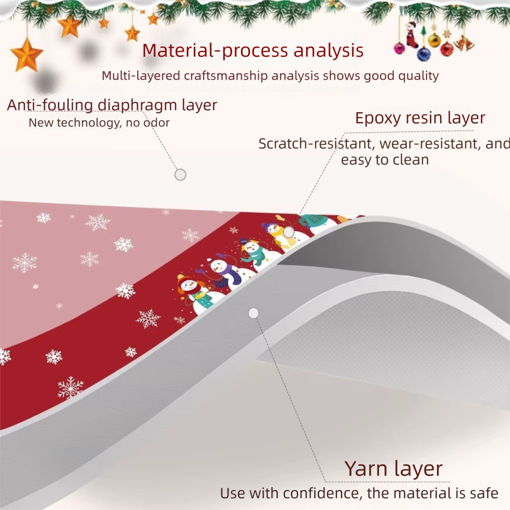 Christmas Waterproof Tablecloth (Christmas Collection Edition)140 x 140cm Festive Holiday Dining Table Cover Oil-Resistant Wipe Clean Christmas Home Decoration