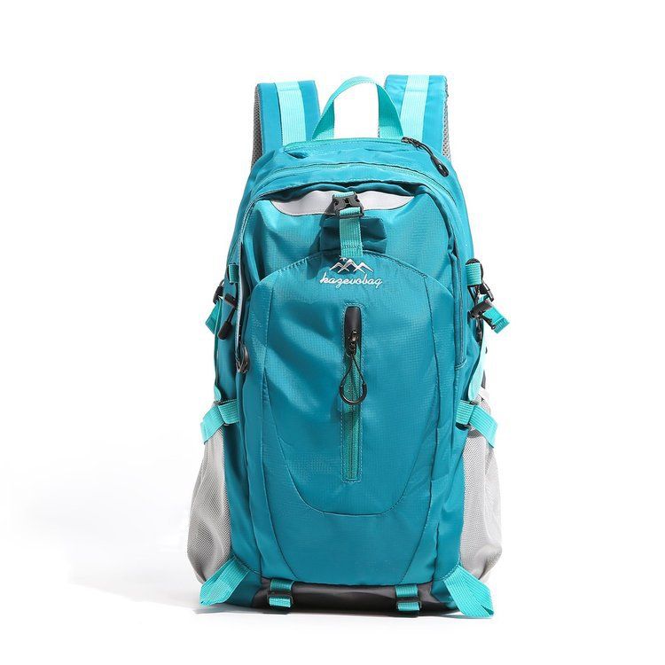 Lake Blue Hiking Backpack with 5 Carabiners Included – Lightweight Waterproof Outdoor Daypack for Men and Women, Breathable Cycling Hiking Trekking Camping Travel Backpack