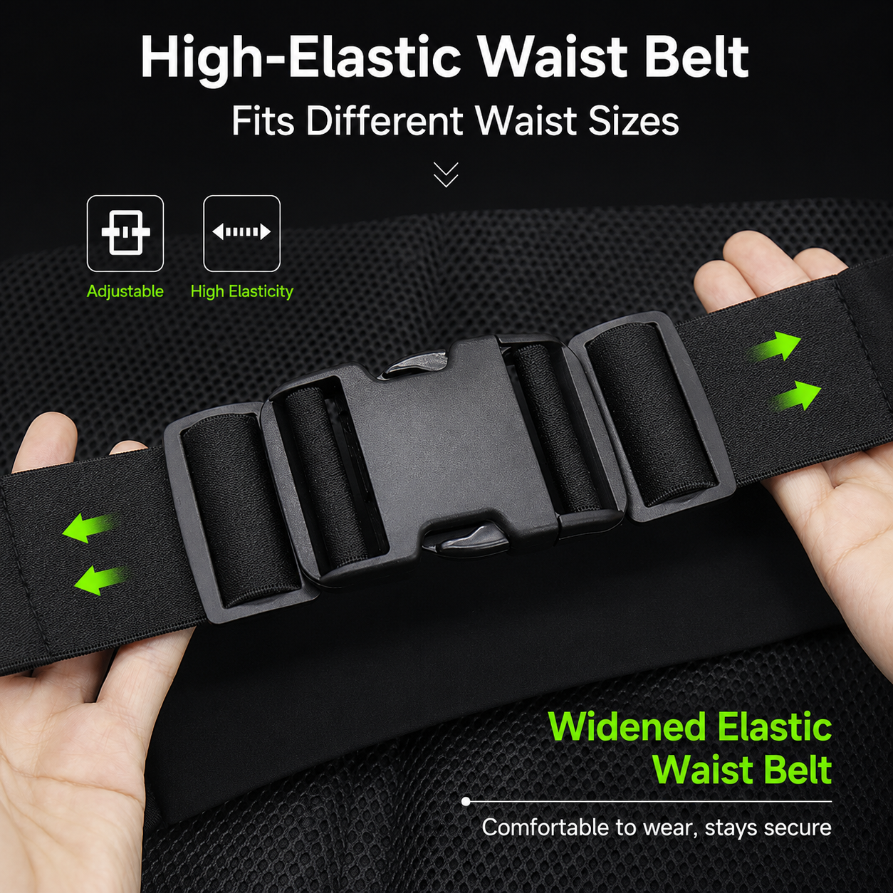 Orange Running Waist Pack Sports Belt with Water Bottle Holder Adjustable Phone Waist Bag Reflective Lightweight Fanny Pack for Marathon Running Hiking Cycling Walking Fitness and Outdoor Activities
