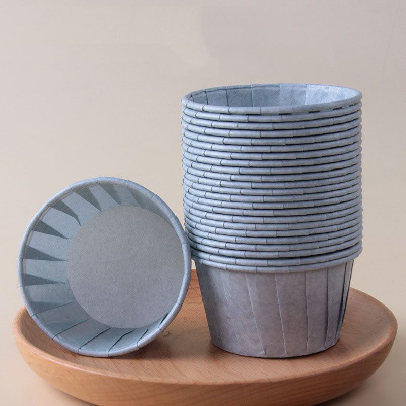 Handheld Batter Dispenser - 900ml with 50 Blue Cupcake Liners for Baking, Cake Making and Dessert Preparation