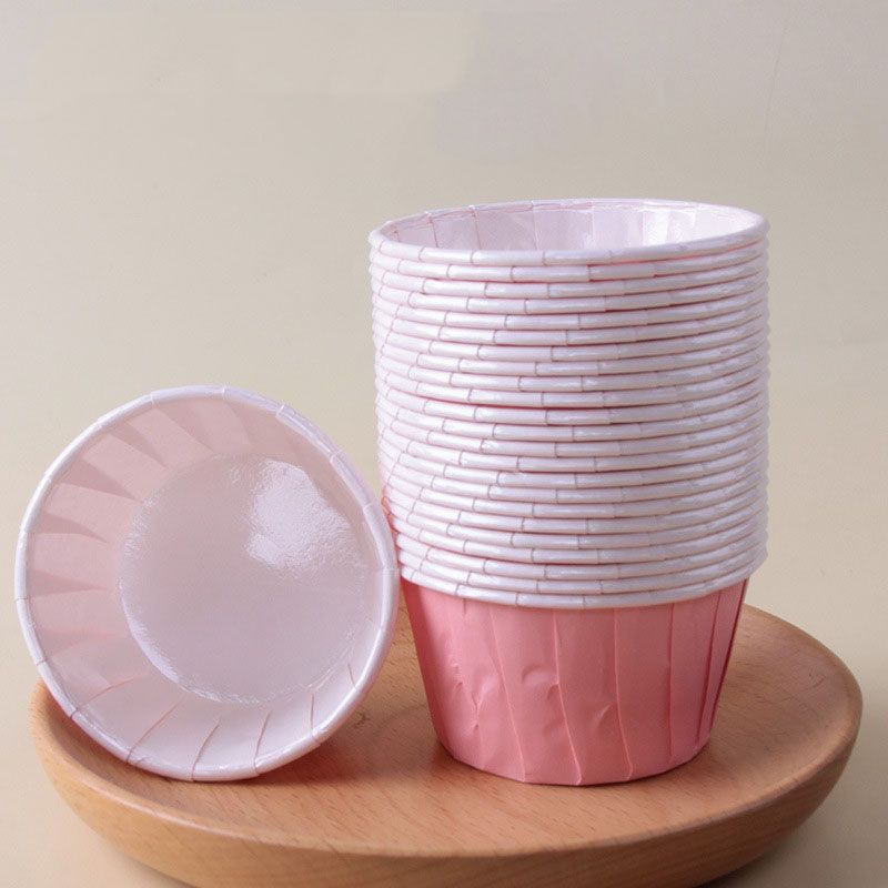 Handheld Batter Dispenser - 900ml with 50 Pink Cupcake Liners for Baking, Cake Making and Dessert Preparation