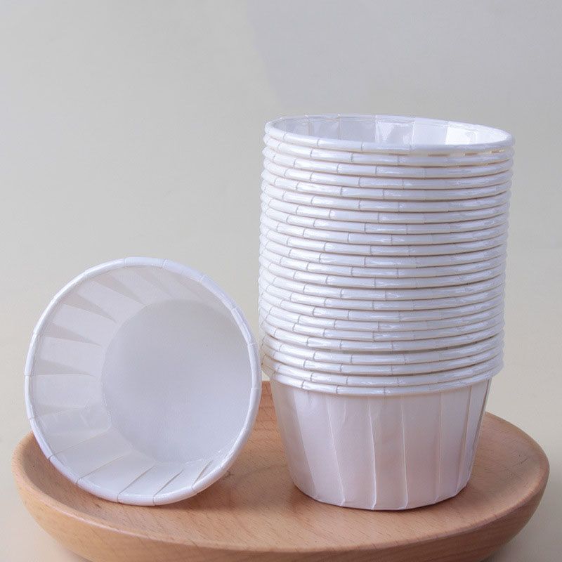 Handheld Batter Dispenser - 900ml with 50 White Cupcake Liners for Baking, Cake Making and Dessert Preparation