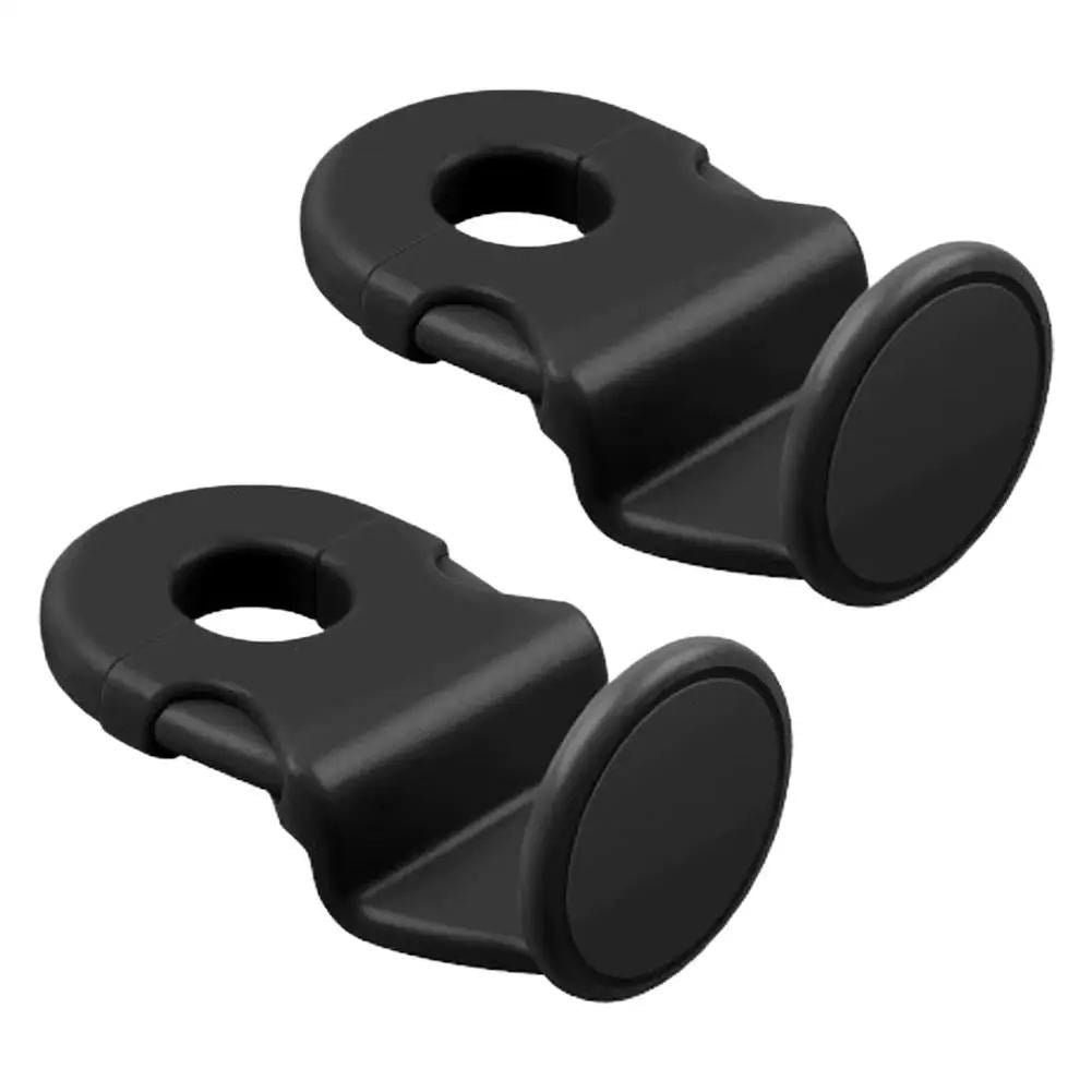 Black Car Headrest Hooks, 4 Pack ABS Seat Back Hangers for Bags, Umbrellas, and Groceries