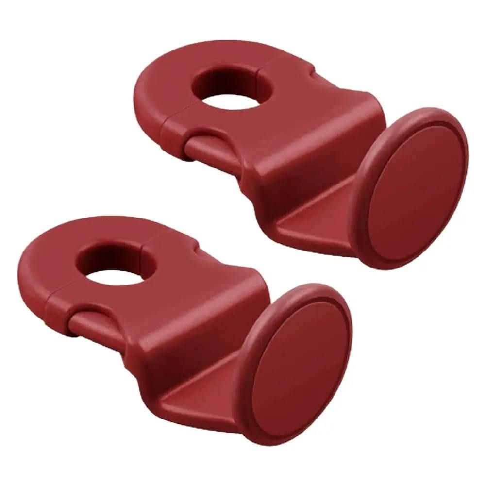 Red Car Headrest Hooks, 4 Pack ABS Seat Back Hangers for Bags, Umbrellas, and Groceries