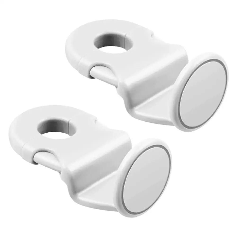 White Car Headrest Hooks, 4 Pack ABS Seat Back Hangers for Bags, Umbrellas, and Groceries