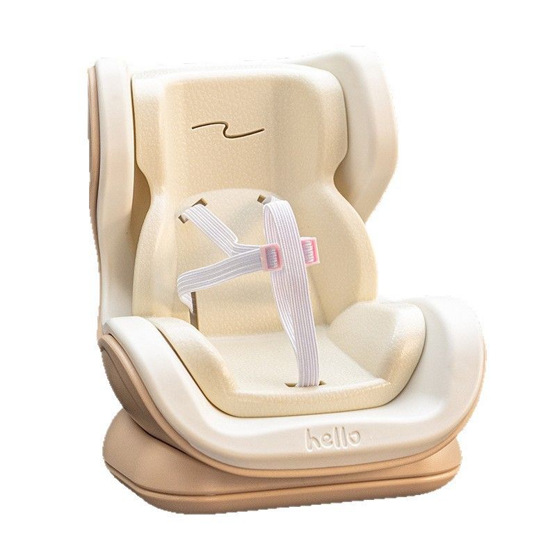 Brown Mini Doll Safety Seat with Magnetic Base, Car Dashboard Plush Toy Holder Decoration