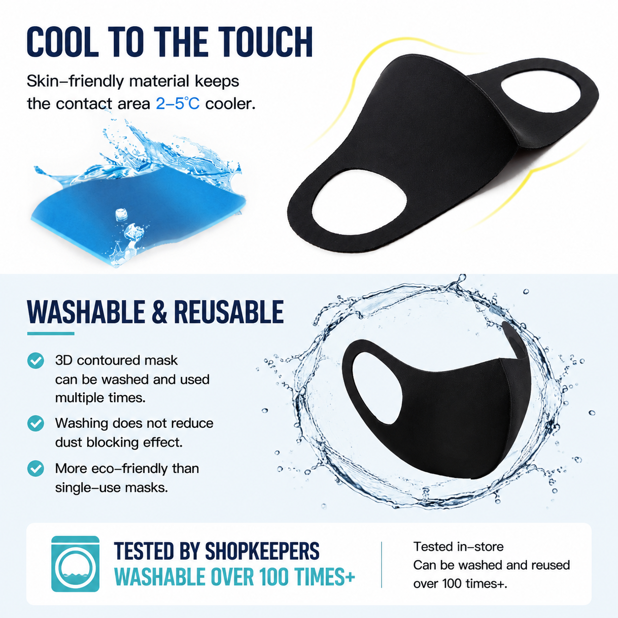 Summer Reusable Ice Silk Cooling Face Mask - Breathable 3D Mesh Design with Lip Space, Dust & Haze Protective in Grey 6 Pack