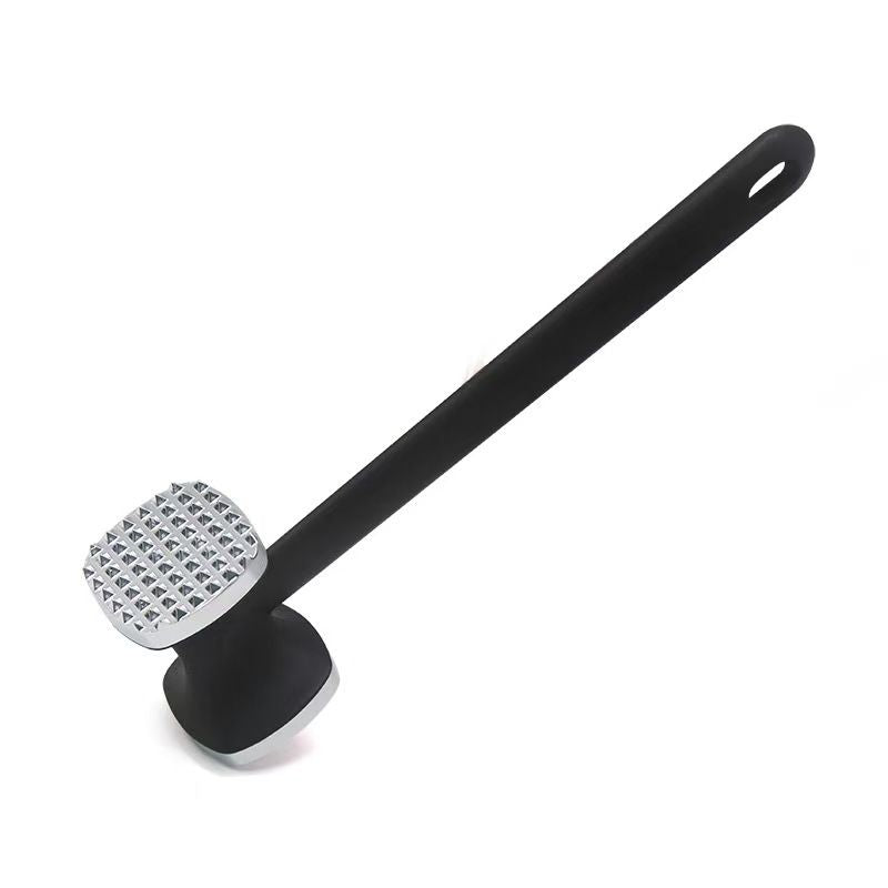 Stainless Steel Meat Tenderizer Tool - Heavy Duty Dual Sided Meat Mallet with Comfortable Handle for Steak Beef Pounding Flattening and Everyday Kitchen Prep