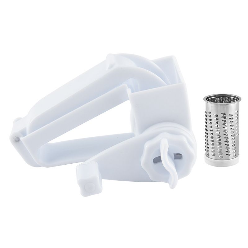 Rotary Cheese Grater with Stainless Steel Blade and Safe Top Pressing Cover - Manual Hand Crank Shredder, Stable and Effortless for Cheese Vegetables & Kitchen Mutifunctional Use (Boxed)