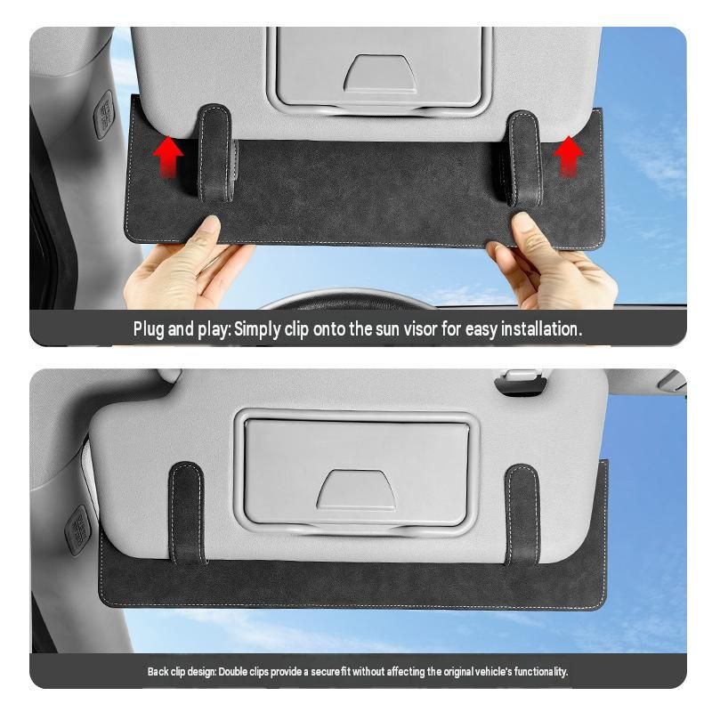 Dappled Grey Car Sun Visor Extension Panel 38cm x 11.8cm - Glare Reduction, Easy Clip-On Installation, Universal Fit for Cars and SUVs