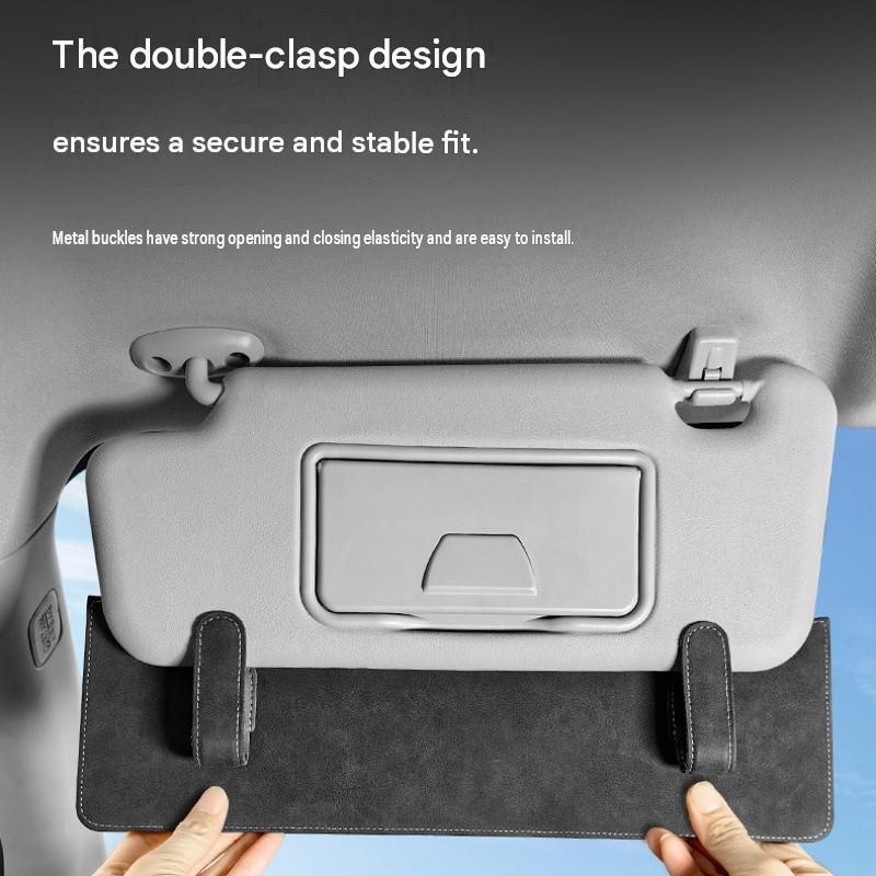 Dappled Grey Car Sun Visor Extension Panel 38cm x 11.8cm - Glare Reduction, Easy Clip-On Installation, Universal Fit for Cars and SUVs
