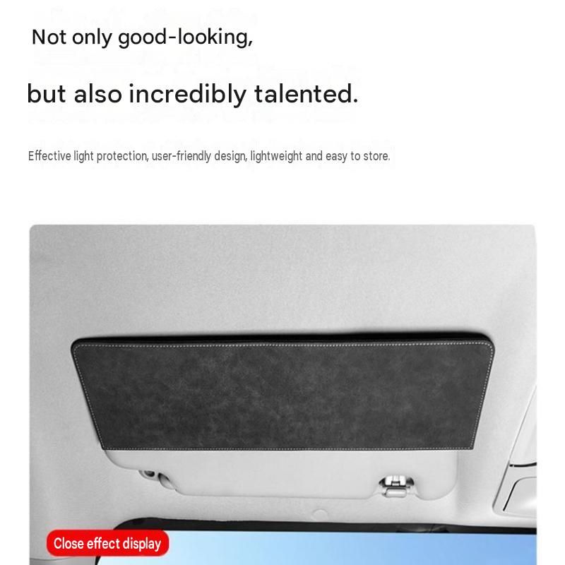 Dappled Grey Car Sun Visor Extension Panel 38cm x 11.8cm - Glare Reduction, Easy Clip-On Installation, Universal Fit for Cars and SUVs