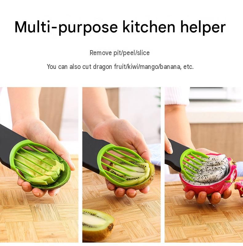 3 in 1 Avocado Slicer and Pitter - ABS Fruit Cutter for Cutting, Pitting and Slicing Avocado and Kiwifruit, Multi Purpose Kitchen Prep Tool