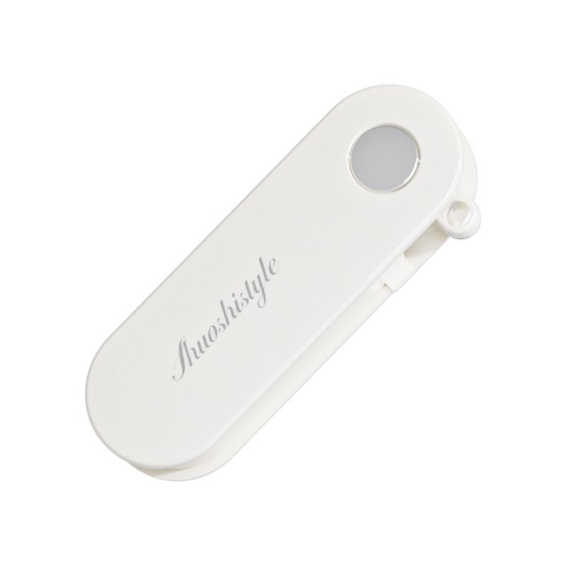 White Portable Folding Fruit Peeler - Stainless Steel Blade, ABS and PP Handle - Compact 9cm Design, Travel Friendly Kitchen Tool for Camping and Home Use