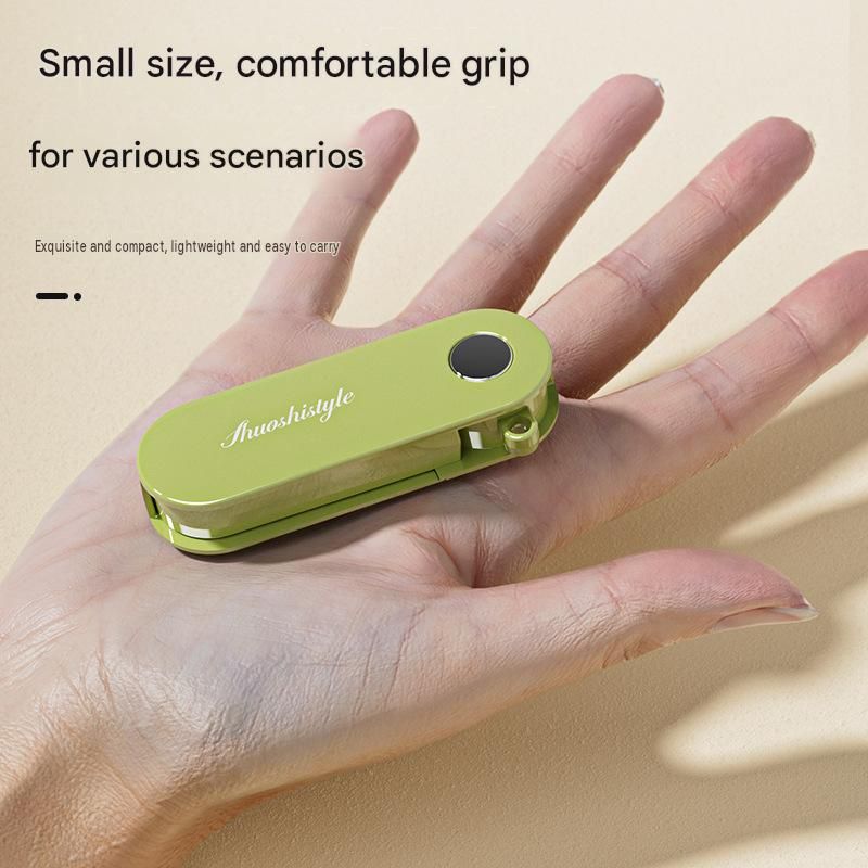 Green Portable Folding Fruit Peeler - Stainless Steel Blade, ABS and PP Handle - Compact 9cm Design, Travel Friendly Kitchen Tool for Camping and Home Use