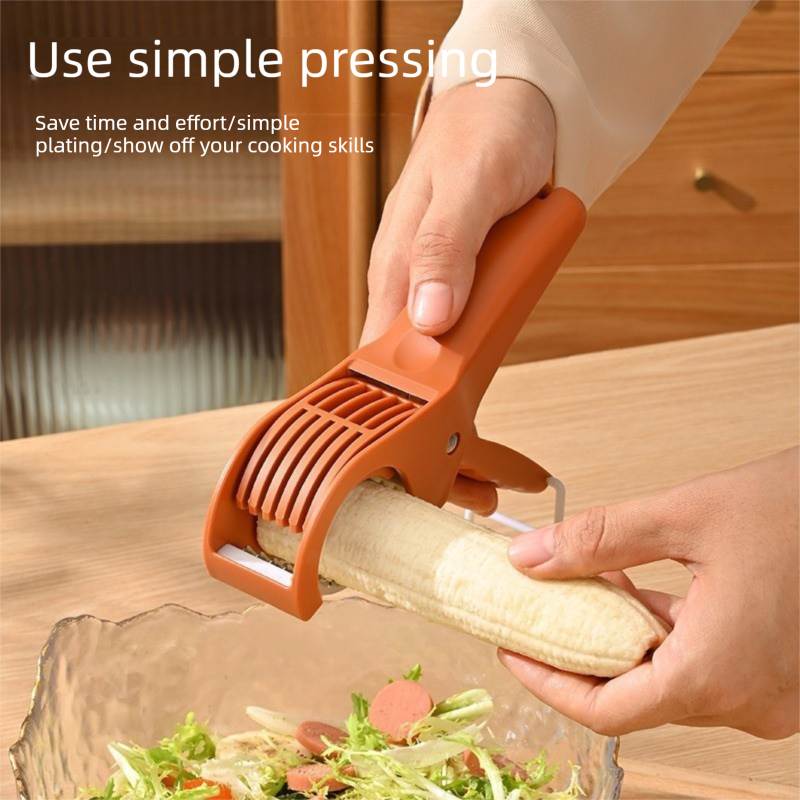 Home Fruit & Vegetable Peeling and Slicing Prep Set-Purple Folding Peeler and Red Fruit Slicer - Portable Stainless Steel Kitchen Tools for Camping, Home Use, and Travel