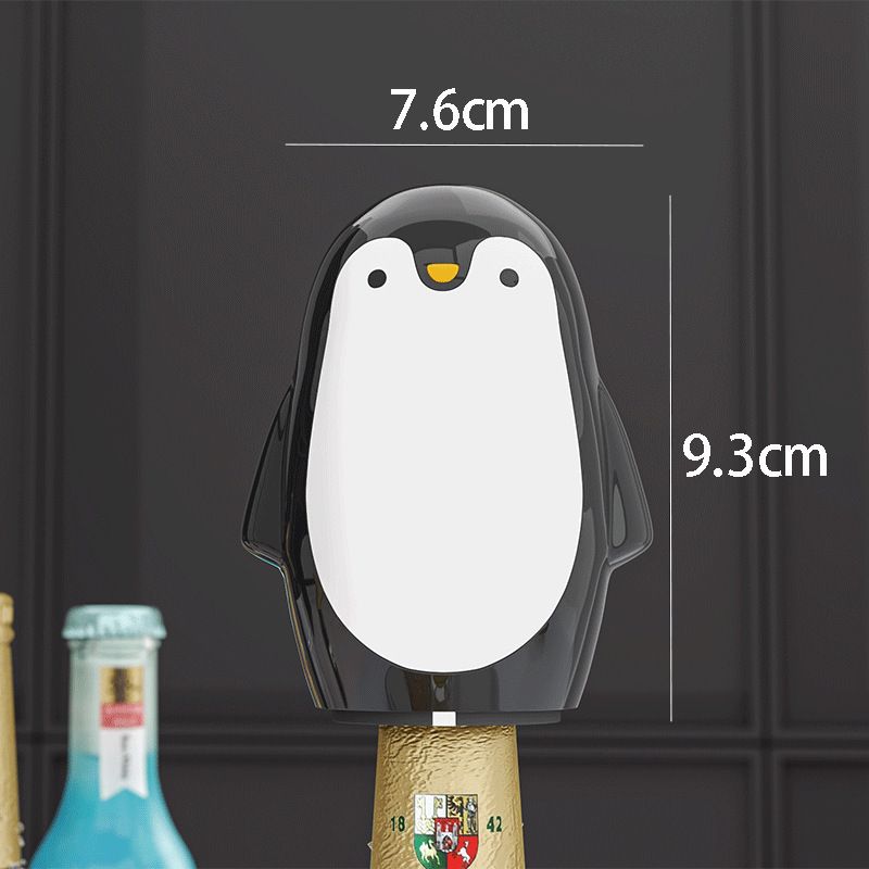 1 pcs Penguin-shaped design Bottle Opener - Stainless Steel and Plastic Magnetic Beer Opener with Cap Catcher, Compact Portable Beverage Access Tool for Home Bar, Parties, Camping and Gifts