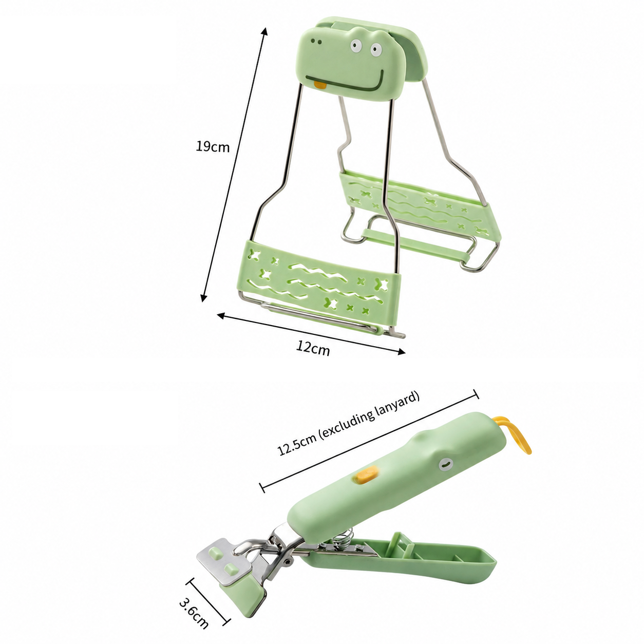Anti-Scald Dish Lifter and Bowl Gripper Set - Adjustable Silicone Grip Stainless Steel Kitchen Tool for Steamer Oven Microwave Safe Hot Plate Removal