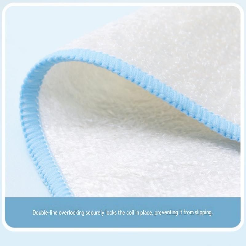 5-pcs 16*18cm Bamboo Fiber Kitchen Dishcloth - Non-Stick Oil Resistant Cleaning Cloth, Soft Absorbent Reusable Wipe for Washing Dishes and Countertops