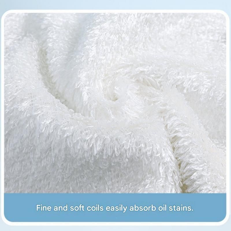 5-pcs 18*23cm Bamboo Fiber Kitchen Dishcloth - Non-Stick Oil Resistant Cleaning Cloth, Soft Absorbent Reusable Wipe for Washing Dishes and Countertops