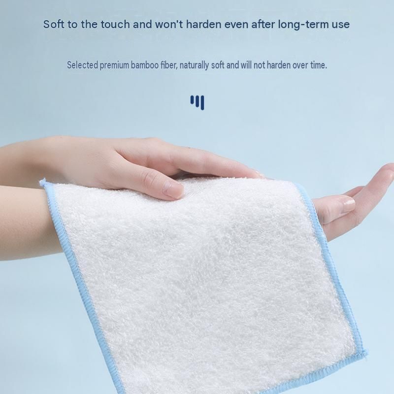 10-pcs 18*23cm Bamboo Fiber Kitchen Dishcloth - Non-Stick Oil Resistant Cleaning Cloth, Soft Absorbent Reusable Wipe for Washing Dishes and Countertops