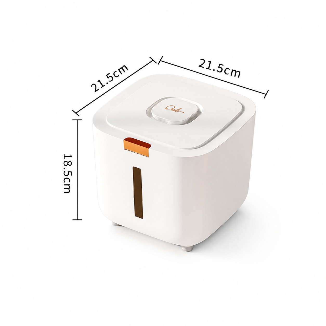 Medium Size [Approx. 5–8 catties of cat/dog food] Sealed Rice Storage Container with Push-Button Lid - Moisture and Insect Proof Design, Transparent Level Window, Airtight Silicone Seal for Kitchen Pantry Organisation