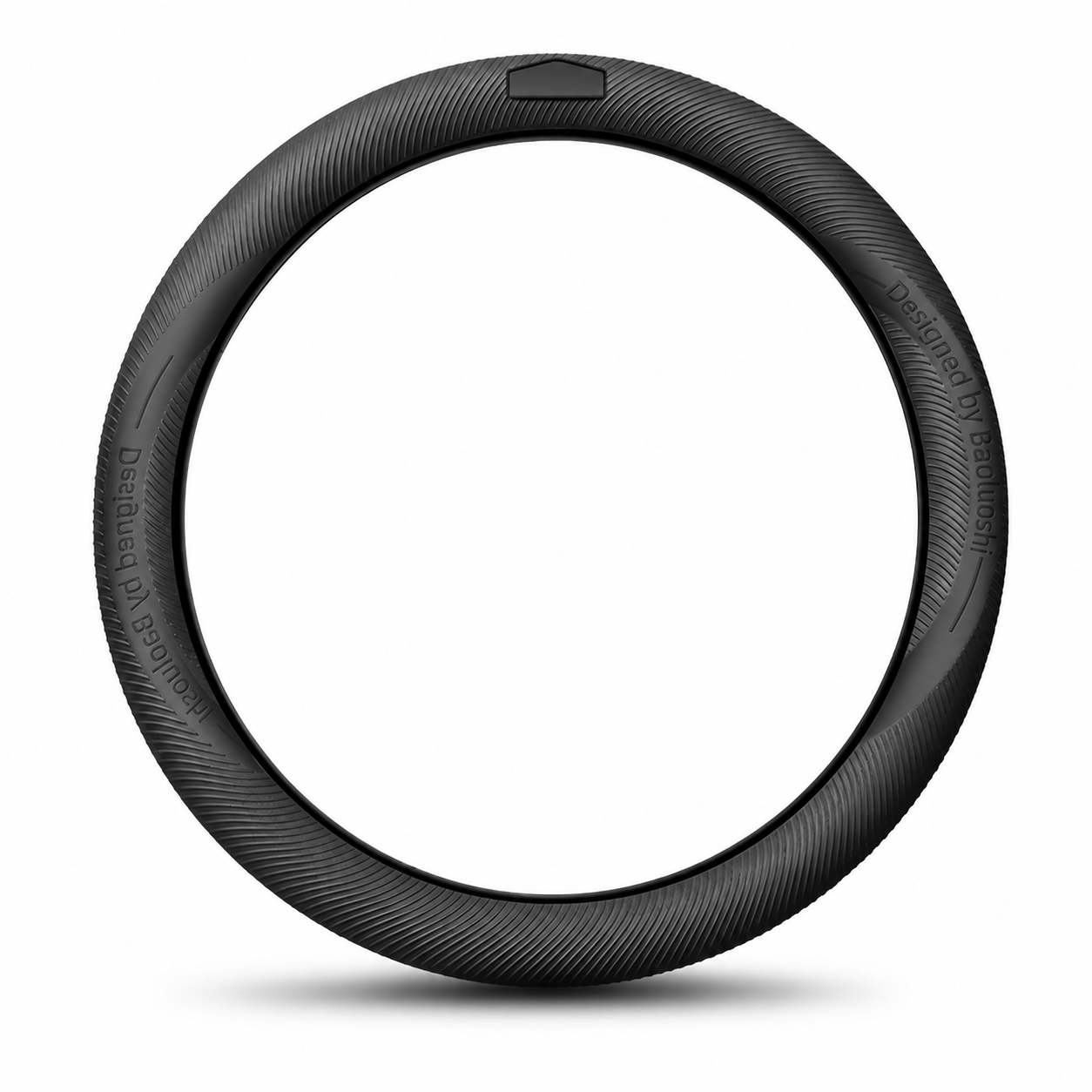 Black Liquid Silicone Steering Wheel Cover - Ultra-Thin Non-Slip Sweat-Resistant Car Wheel Protector For O Type And D Type Wheels
