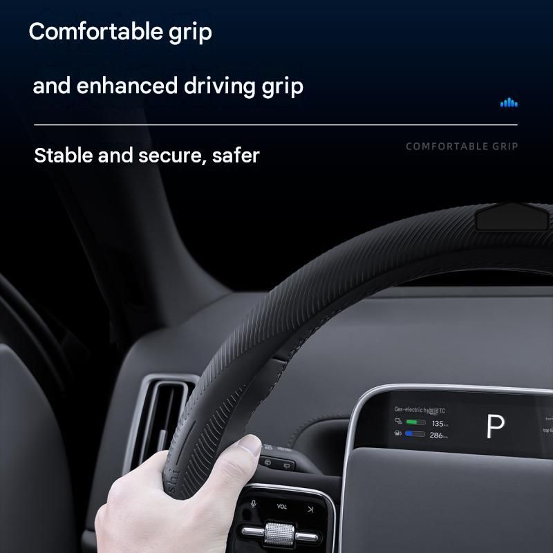 Red Liquid Silicone Steering Wheel Cover - Ultra-Thin Non-Slip Sweat-Resistant Car Wheel Protector For O Type And D Type Wheels