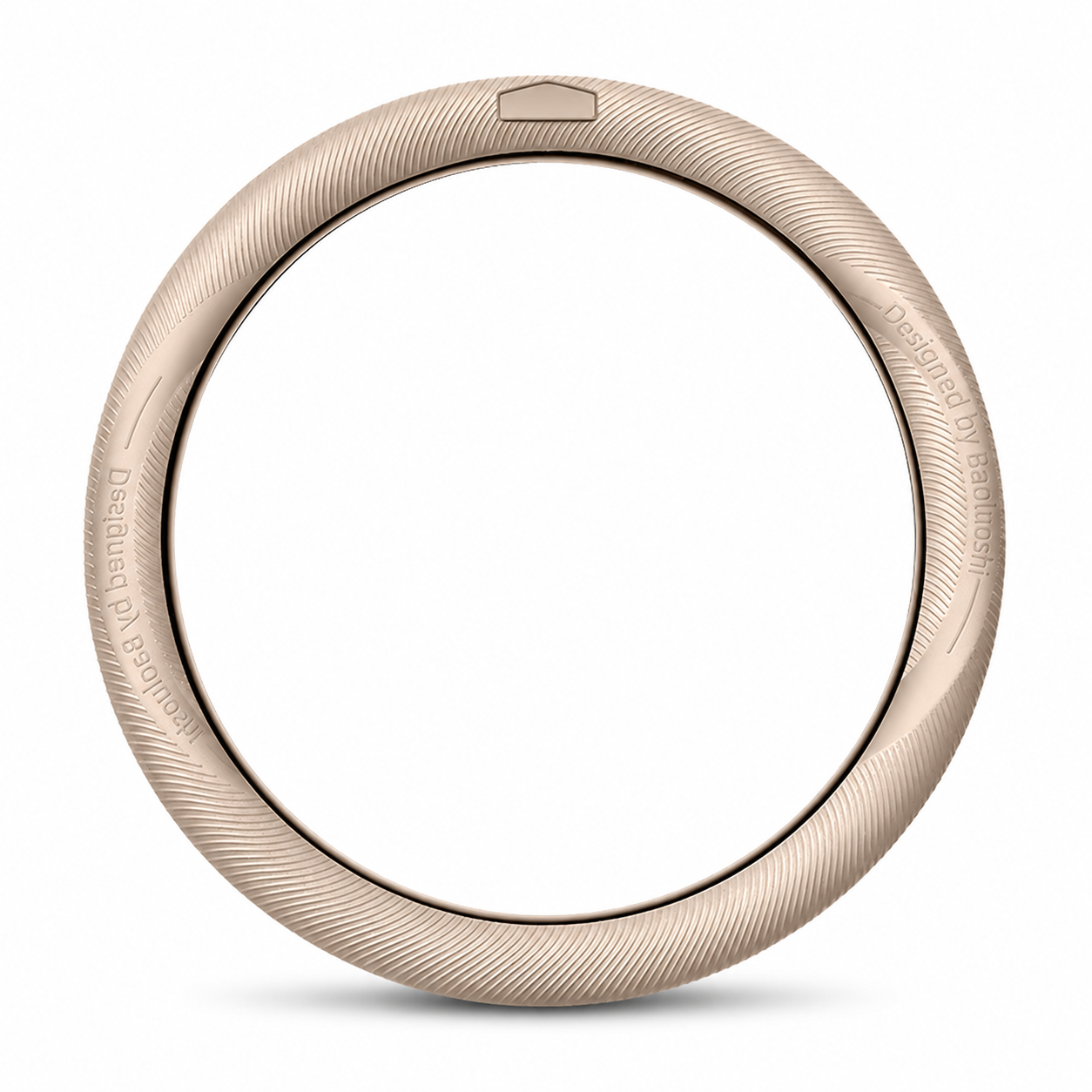 Apricot Liquid Silicone Steering Wheel Cover - Ultra-Thin Non-Slip Sweat-Resistant Car Wheel Protector For O Type And D Type Wheels