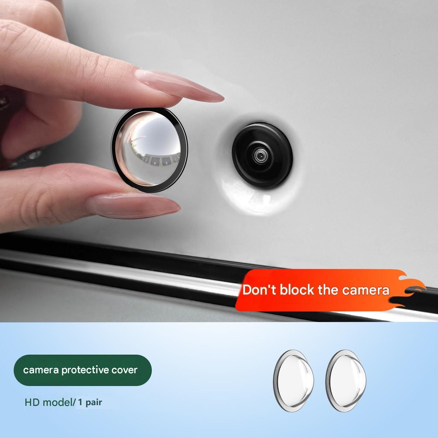 4 pair Car Camera Lens Protector Cover - ABS Material - Dustproof and Waterproof Shield for 360 Degree Reverse Imaging System - Scratch Resistant Protection for Vehicle Safety