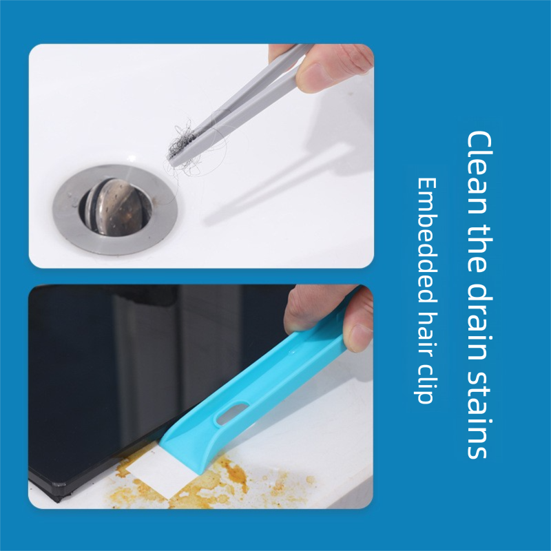 Purple Gap Cleaning Brush, 4 in 1 Rotating Scrub Tool with 360 Degree Swivel Head, Scraper and Hair Tweezers for Tile Grout, Kitchen, Bathroom