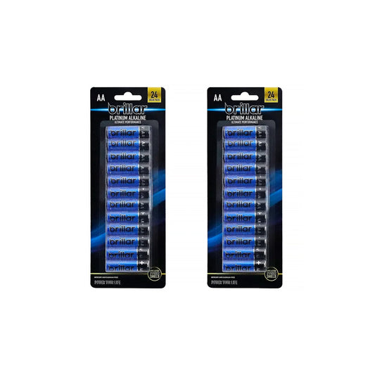 48 Pcs Brillar AA Platinum Alkaline Batteries