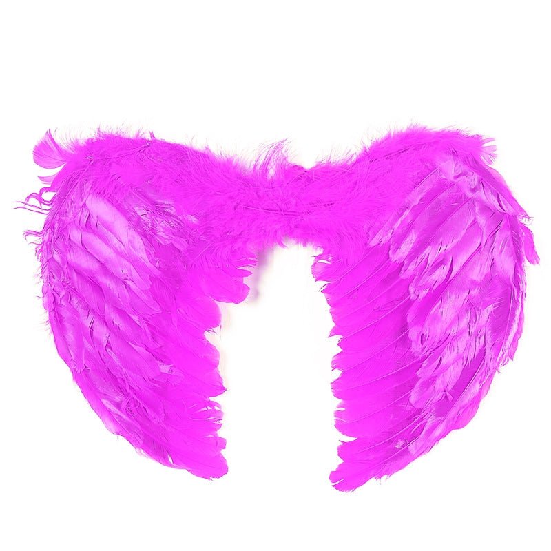 Large feather angel wings assorted colours - Purple
