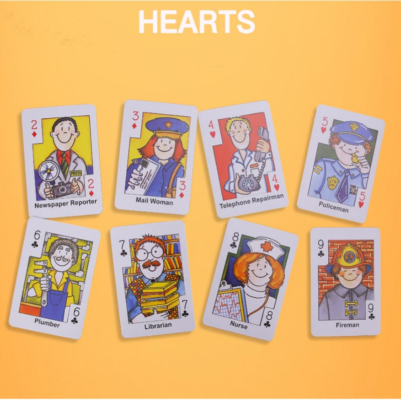 Crazy Eight Hearts Old Maid Fish Educational children card games - Hearts