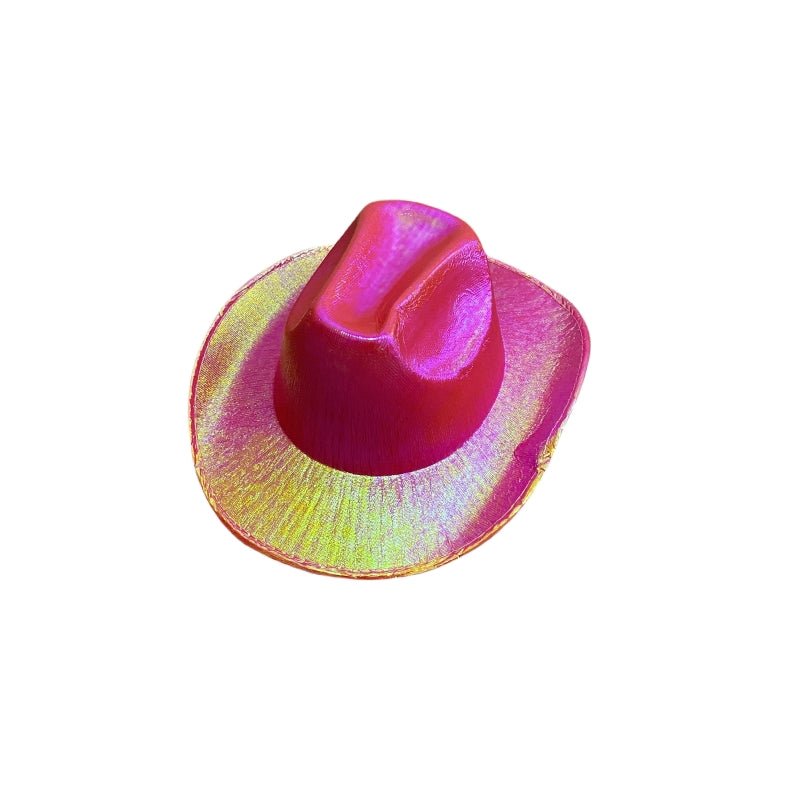 Holographic Cowboy Party Hat (Adult Size) - Green