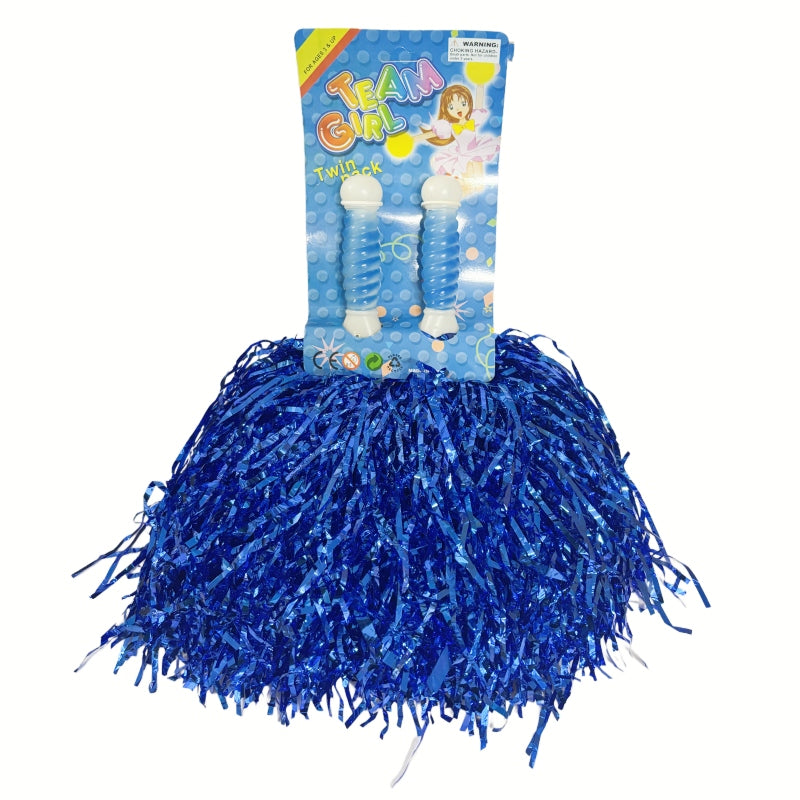 4 Sets/8pcs Metallic Team Girls' Cheerleading Dance Party Dress Pom Poms Pompoms - Pink