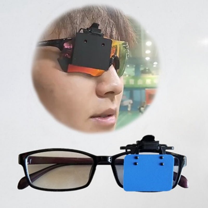ISSF Flip-Up Eyeshield Sport Shooting Eye Shield Aim Blocker Targeting Sight Cover Blinding - Blue-Vertical 3x4cm